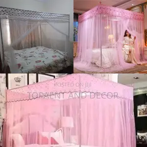 Canopy Top 4*6,5*6 and 6*6 Bedroom Mosquito Nets With 4 Stands