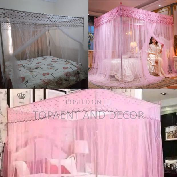Canopy Top 4*6,5*6 and 6*6 Bedroom Mosquito Nets With 4 Stands