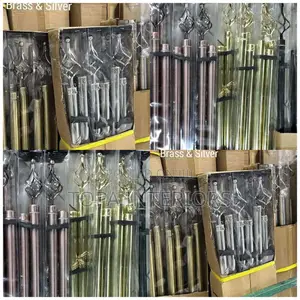 Chrome Pipe 2 Metres Adjustable Single Curtain Rods