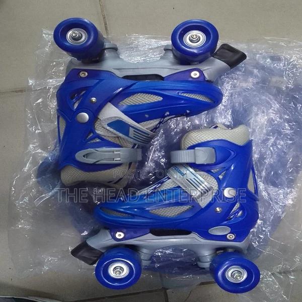 Blue New Four Wheel Beginner Skates Available Medium Size - main view