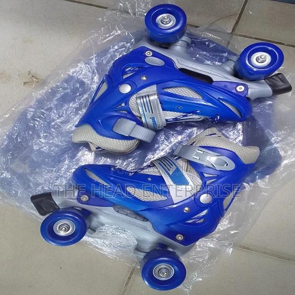 Blue New Four Wheel Beginner Skates Available Medium Size - thumbnail 4