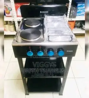 2 Plate Electric + 2 Gas Cooker Free Standing Cooker