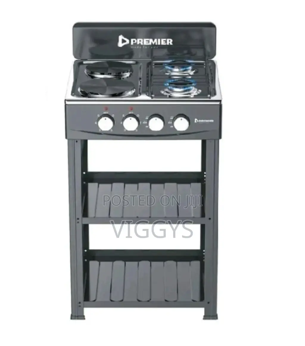 2 Electronic Plate +2 Gas Cooker Free Standing Cooker