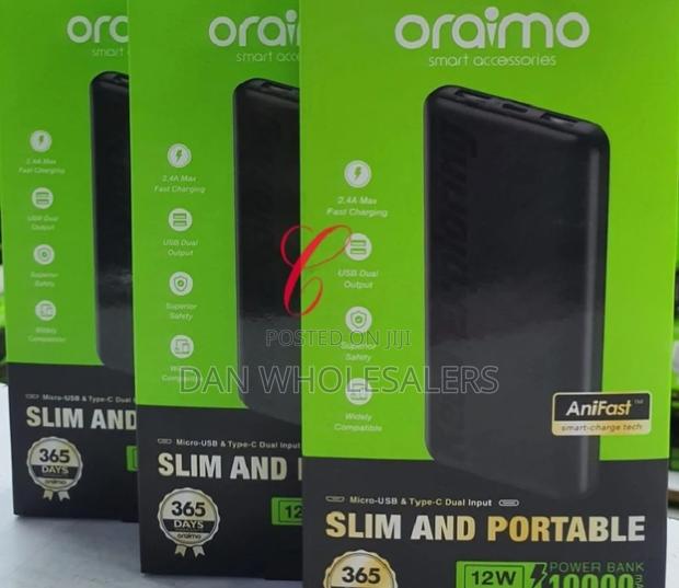 Oraimo Toast 10 Flash 10,000mah P118D Power Banks.