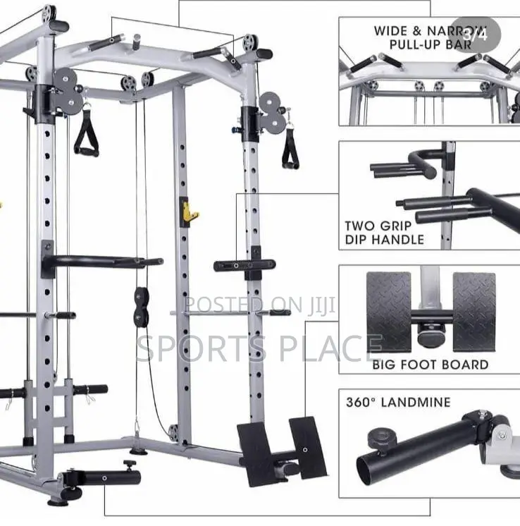 Multifunction Power Cage With Cable Cross Over