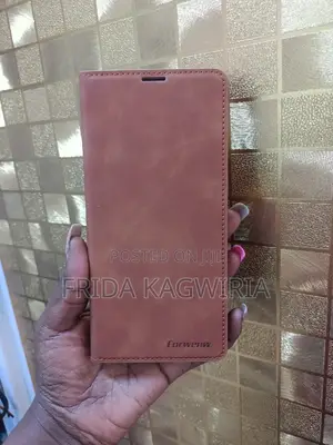 Brown Leather Flip Cover for Redmi 13C
