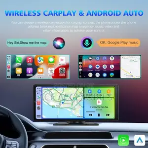 Car Wireless Monitor Blackbox DVR Carplay, Android Auto