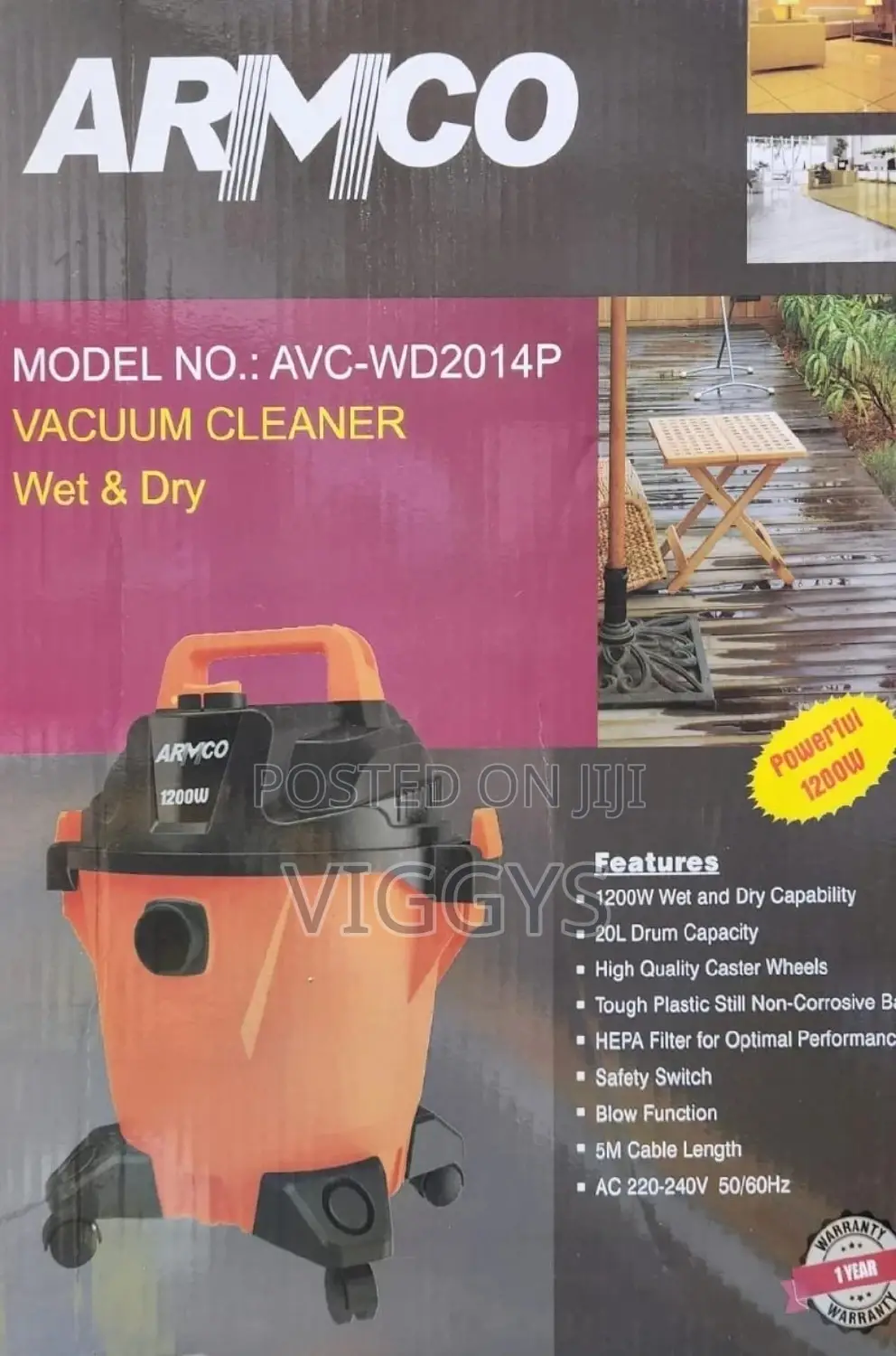 Armco 20 Litres Vacuum Cleaner