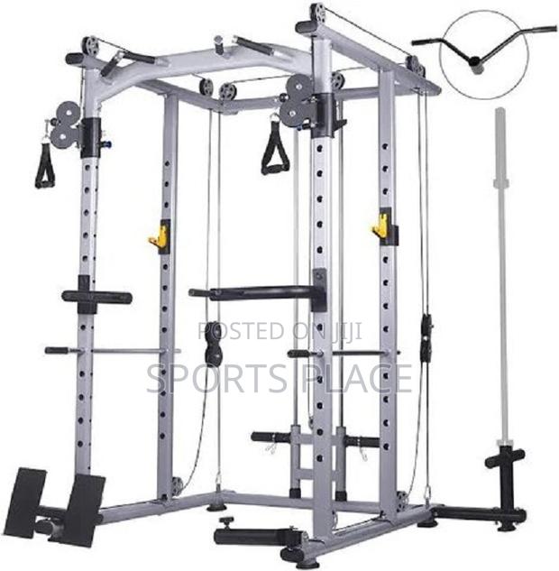 Multifunction Power Cage With Cable Cross Over