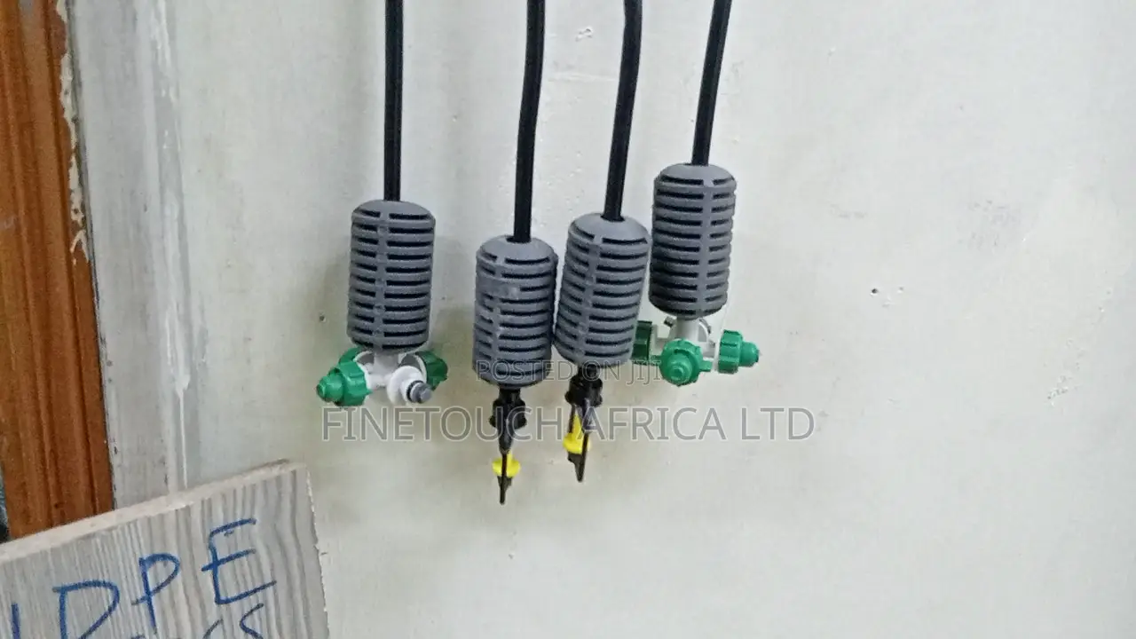Four Way Foggers for Greenhouse Irrigation and Mist Cooling.