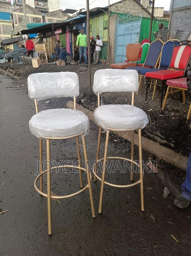 Counter High Stools, Cream White 