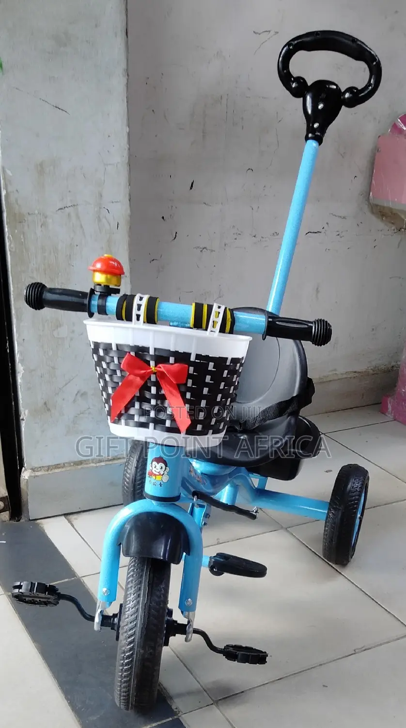 Blue Push Handle Kids Triacycle