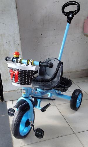 Blue Push Handle Kids Triacycle - thumbnail 2