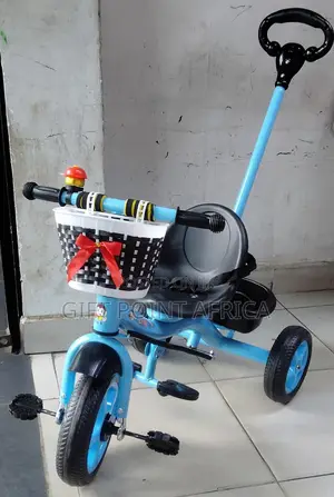 Blue Push Handle Kids Tricycle