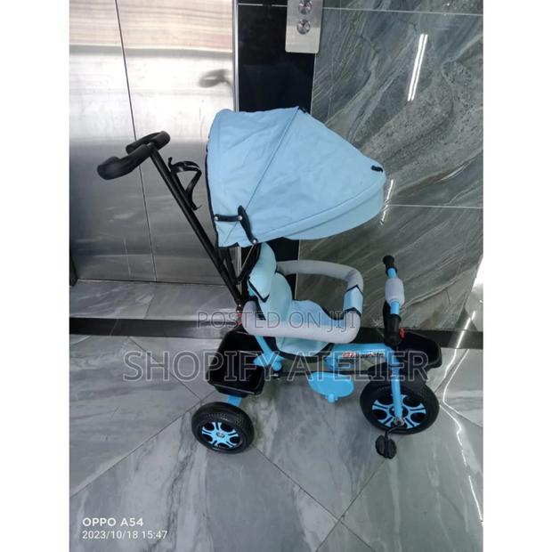 Kids Tricycle With Push Safe Side Bar Canopy - main view