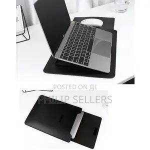 Quality UP Leather Laptop Sleeve - Stand and Mouse Pad.