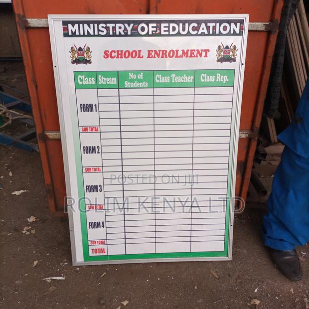 School Enrolment Board 4ftx2ft - main view
