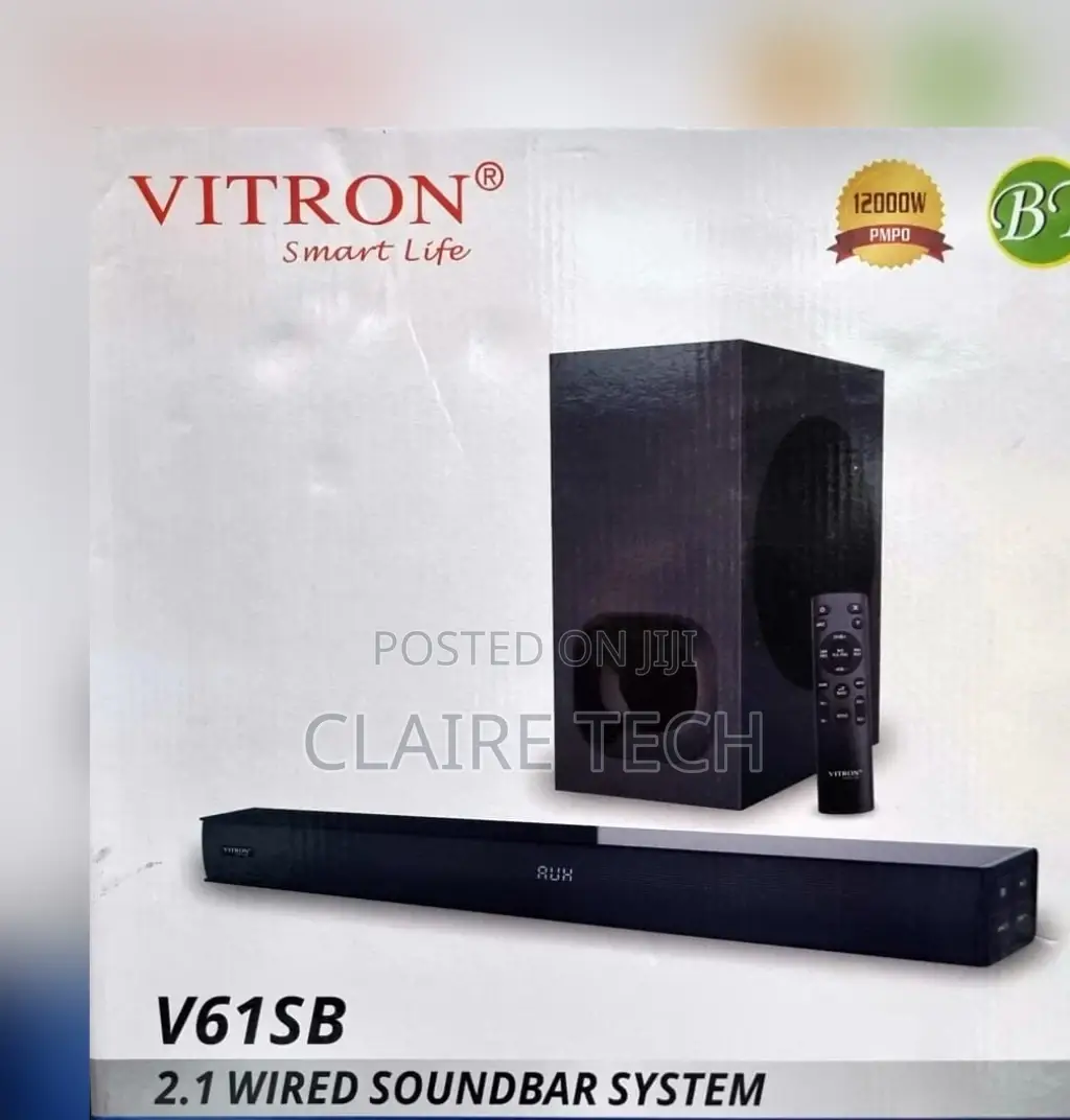 Black 2.1CH Vitron V61SB Sound Bar System