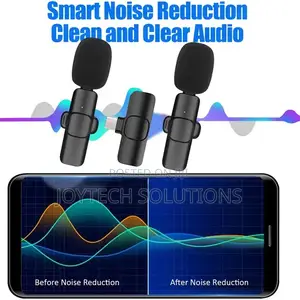 Mini Wireless Lavalier Microphone 2 in 1 Portable Live