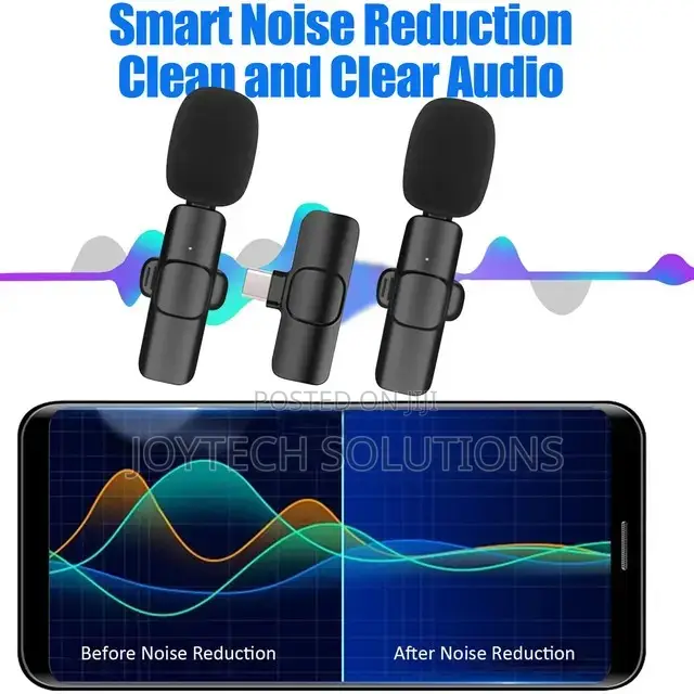 Mini Wireless Lavalier Microphone 2 in 1 Portable Live
