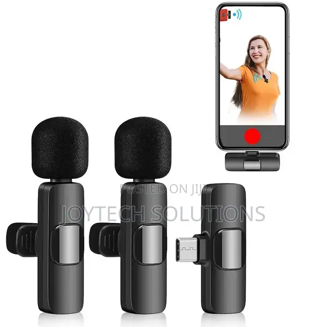 Mini Wireless Lavalier Microphone 2 in 1 Portable Live