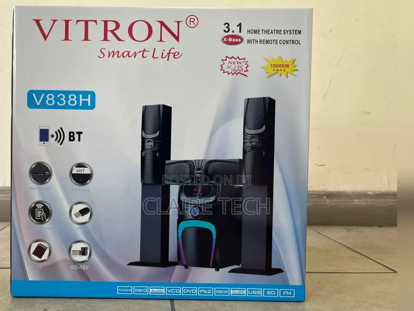 V838H Vitron 3.1CH Tall Boy Woofer System
