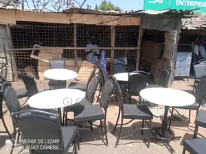 Restaurants Table Set With Round Table