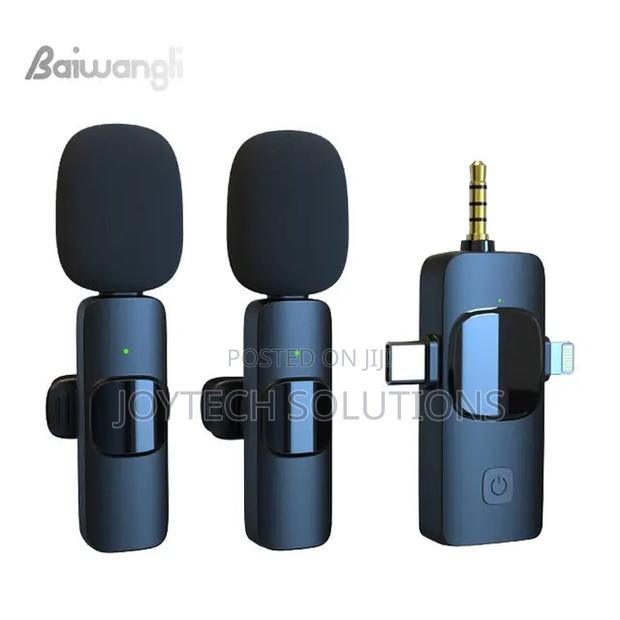 Noise Reduction Lavalier Lapel 3 in 1 Microphone Wireles - thumbnail 2