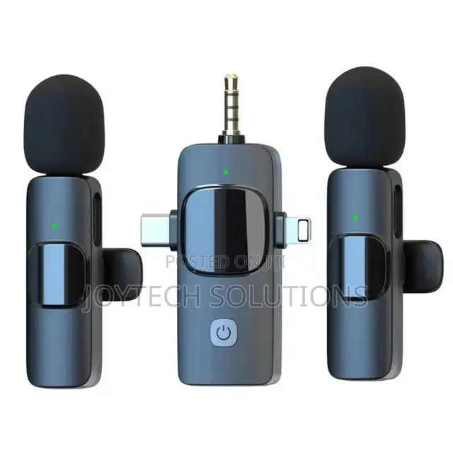 Noise Reduction Lavalier Lapel 3 in 1 Microphone Wireles