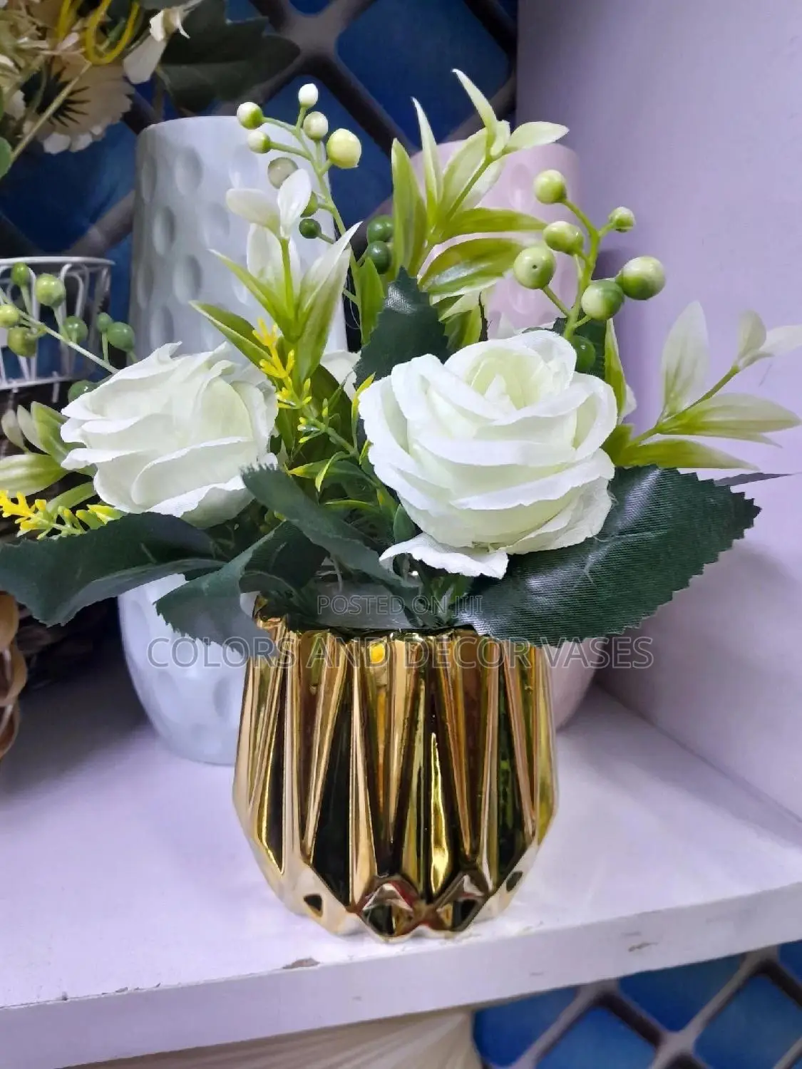 Gold Ceramic Centre Piece