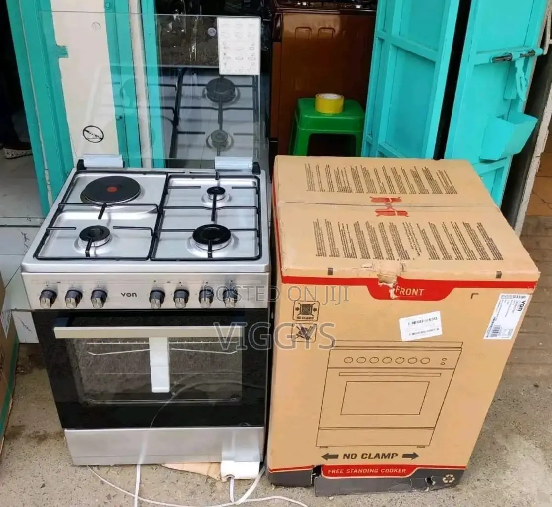 Good Quality Von Standing Cooker 60 by 60 Silver