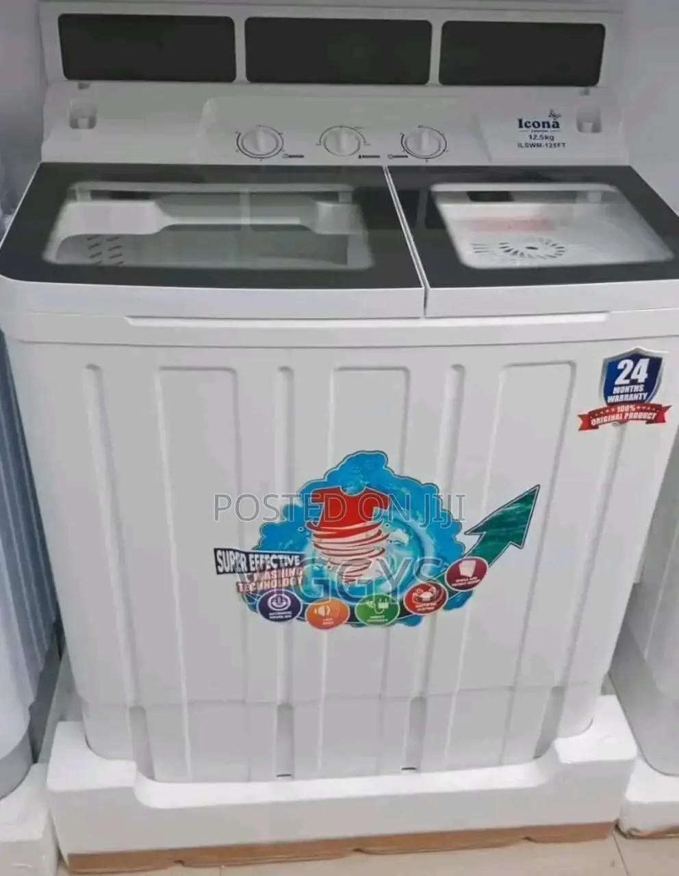 Quality Icona Twin Tub 12.5 Kg Washing Machine