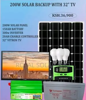 200watts Solar Backup With 32 Inches Digital Tv