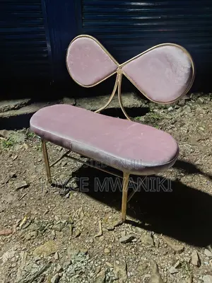 Salon Waiting Bench, 2 Seater Baby Pink 