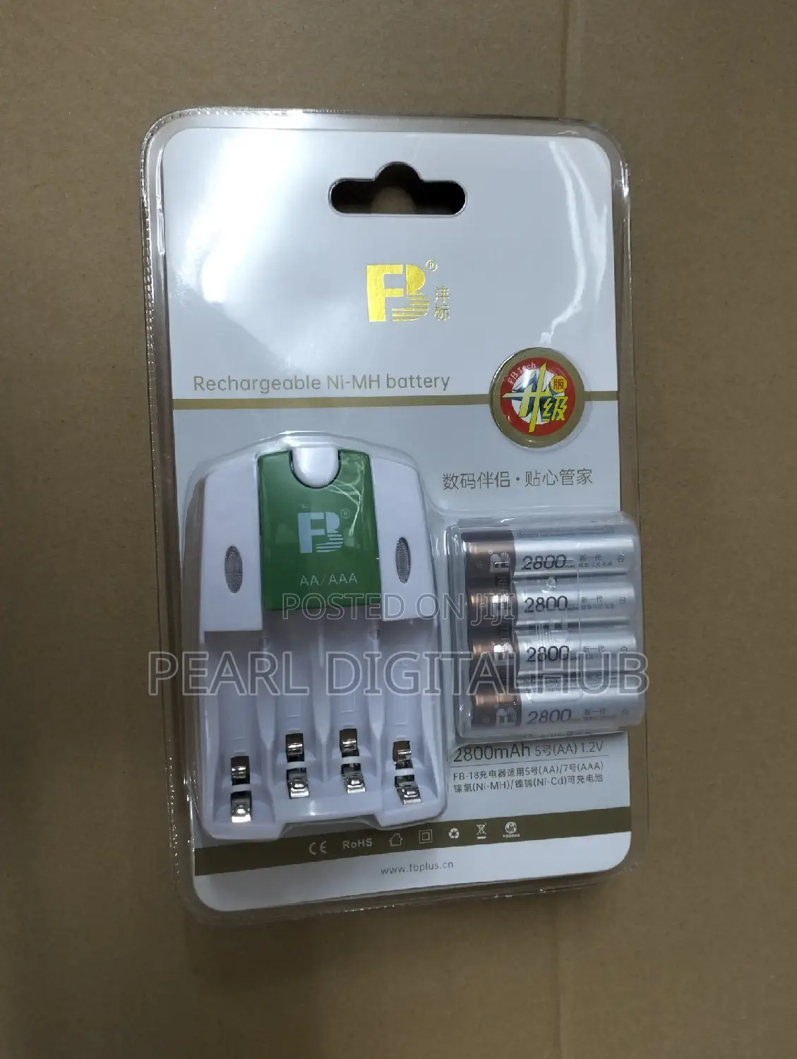 Fb AAA/AA Charger+ 4xaa 2800mah Rechargeable Batteries