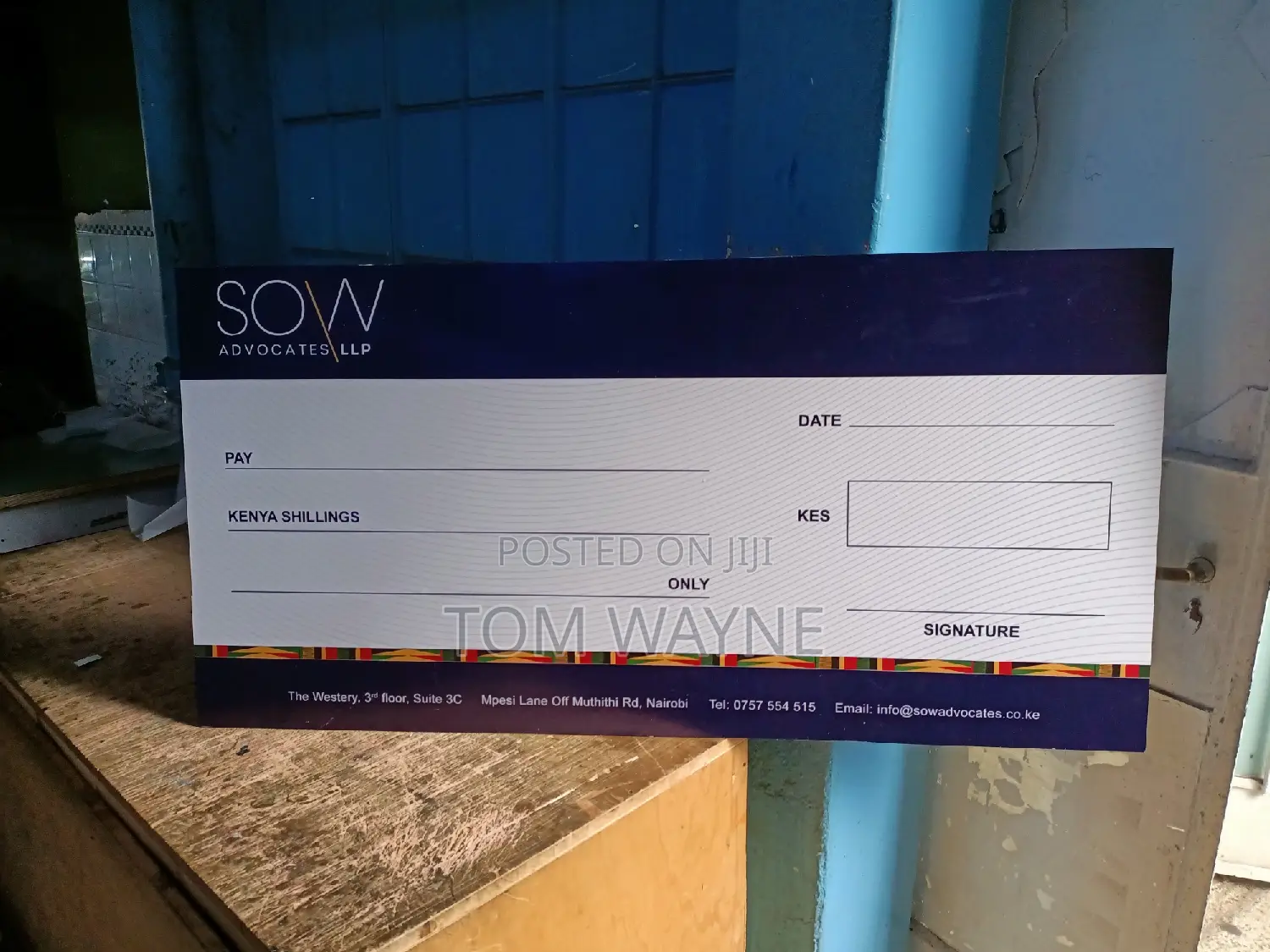 Big Cheque or a Dummy Cheque