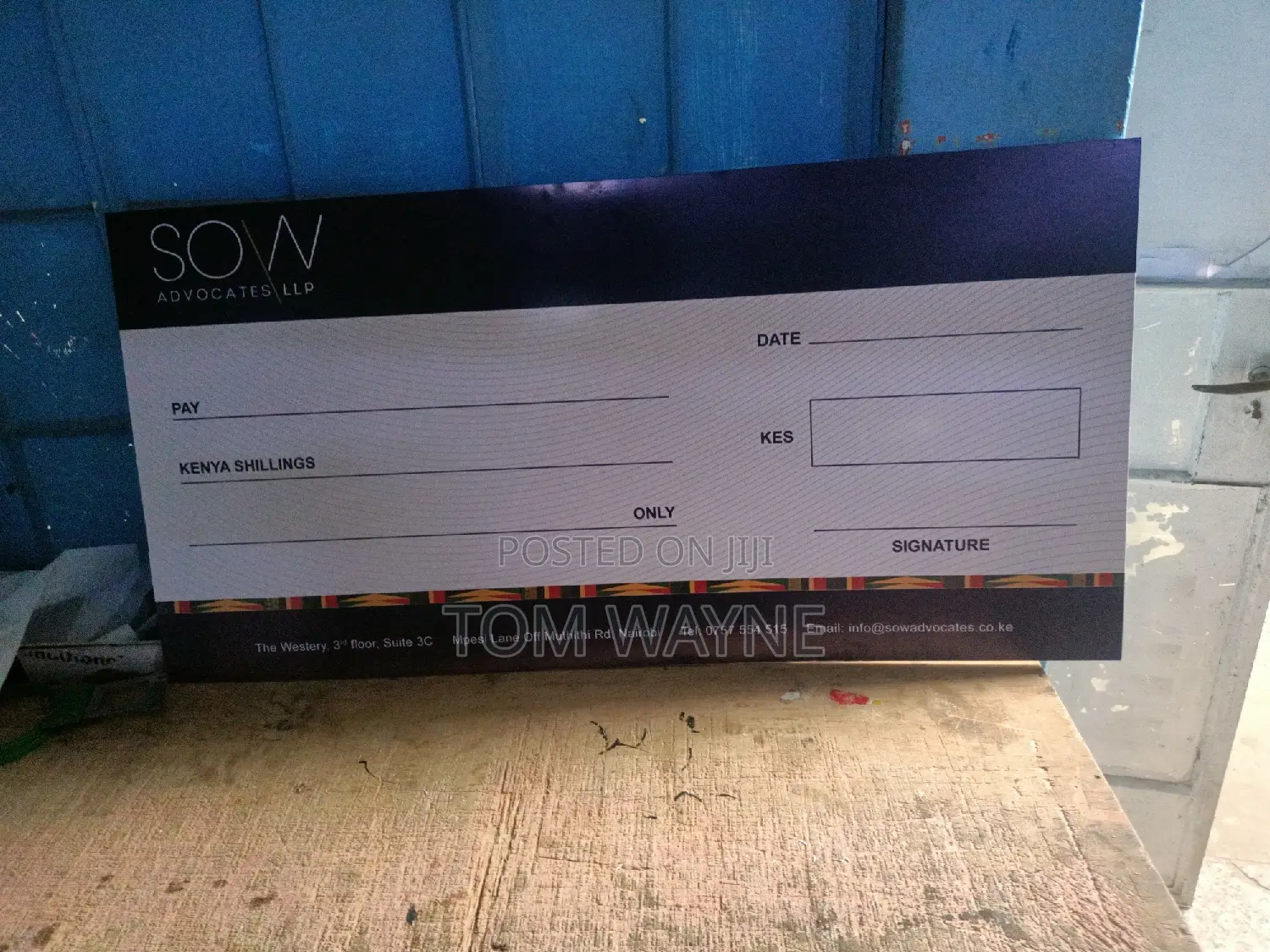 Big Cheque or a Dummy Cheque