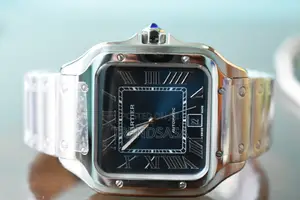 Cartier Santos De Cartier Blue Dial Stainless Steel