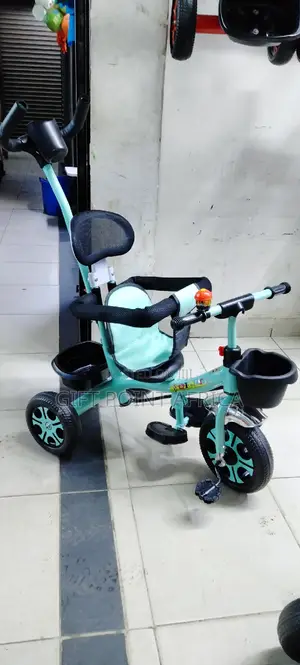 Kids Push Handle Three Wheel Tricycle