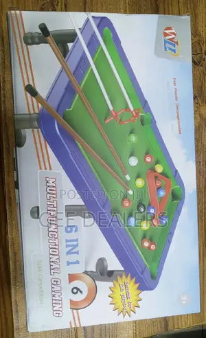 6 in 1 Puzzle Multifunctional Game,Pool Table,Football, Golf