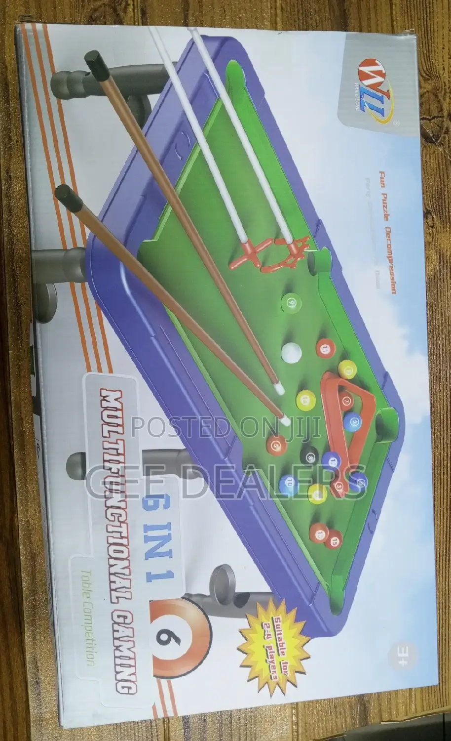 6 in 1 Puzzle Multifunctional Game,Pool Table,Football, Golf