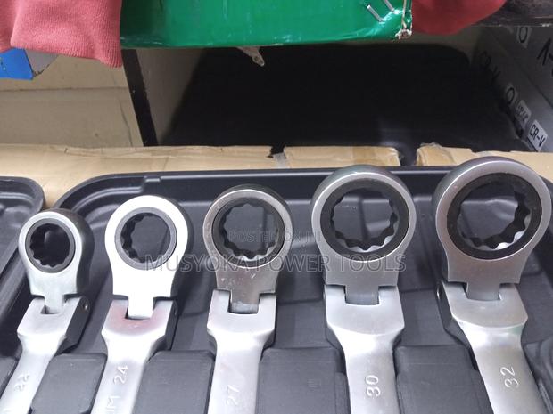 Crome Ratchet Spanner Set Metric 8 Piece