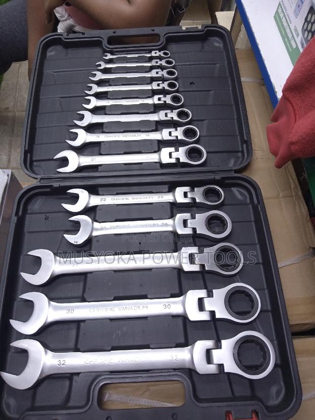 Crome Ratchet Spanner Set Metric 8 Piece - thumbnail 2