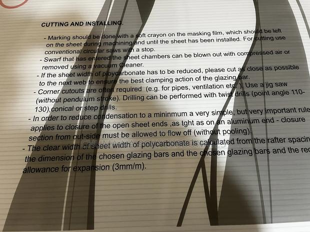Polycarbonate Hollow 8 Sheets