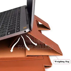 Pu Leather Case Macbook Air Pro Laptop Sleeve Bag Stand