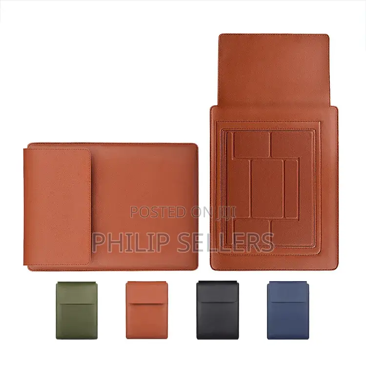 Pu Leather Case Macbook Air Pro Laptop Sleeve Bag Stand