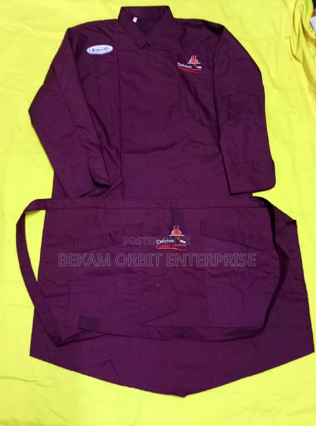 Professional Waist Apron With Pockets Chef Jacket - main view