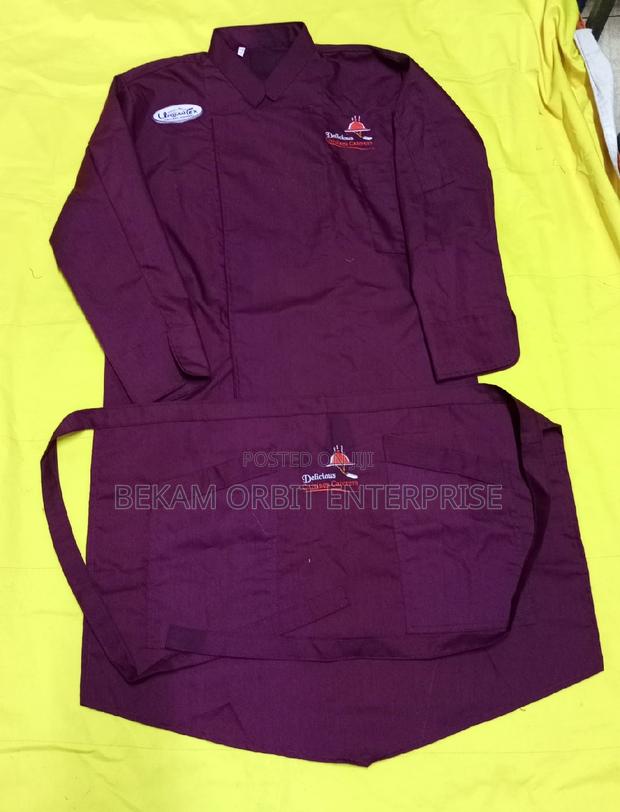 Customized Cotton Chef Jacket+ Waist Apron - main view