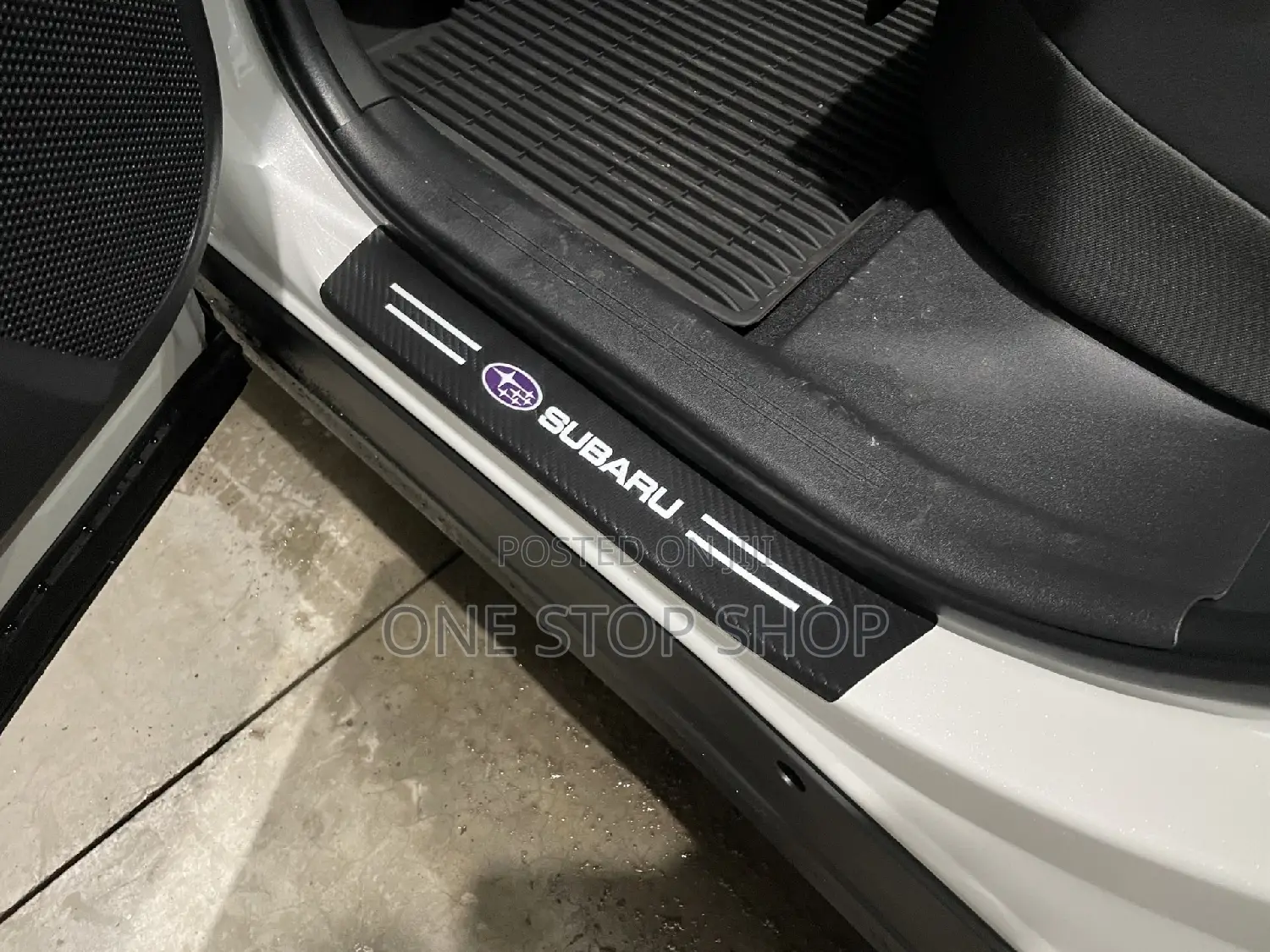 Unique Carbon Sill Stickers With Subaru Logo