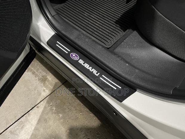 Unique Carbon Sill Stickers With Subaru Logo